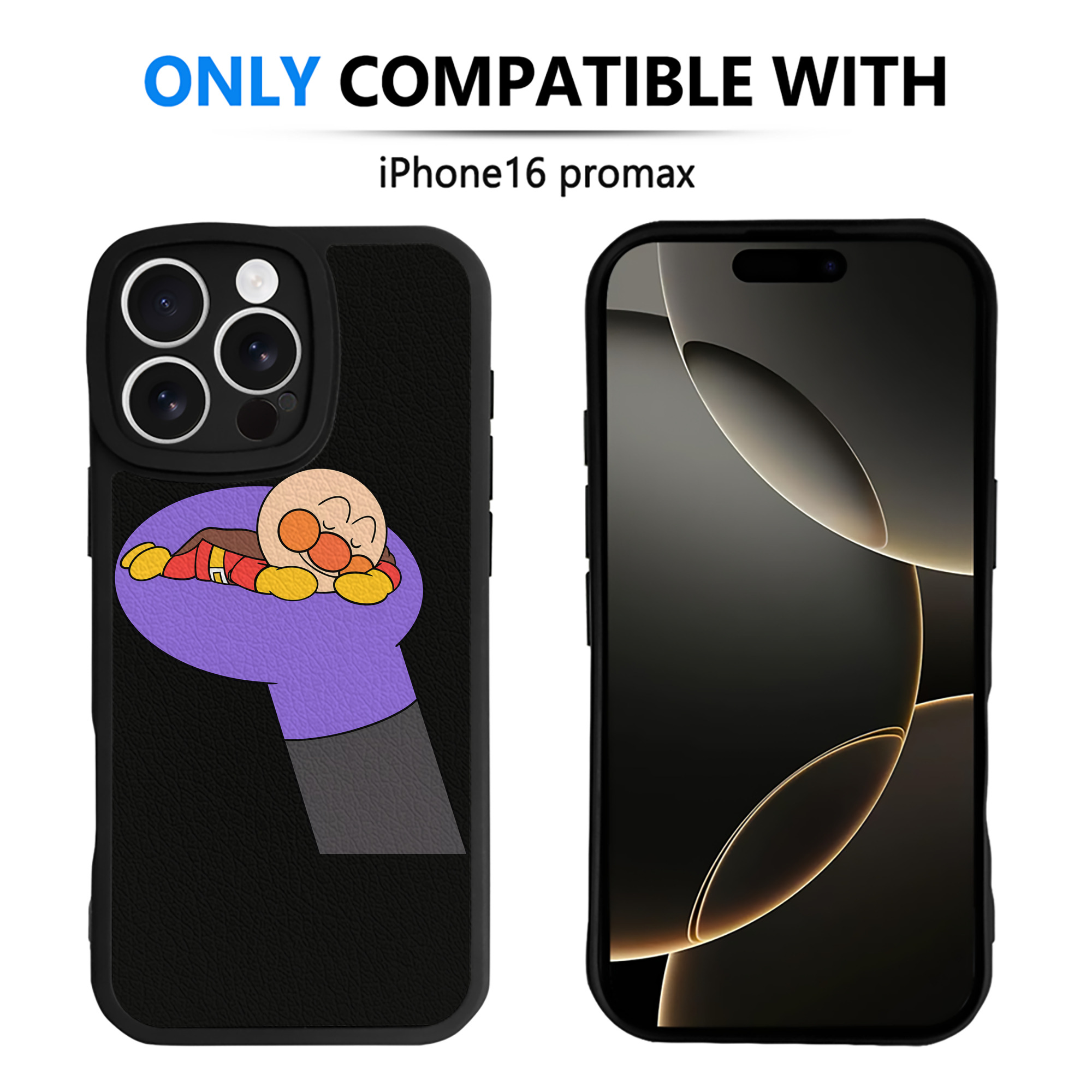（画像用） アンパンマン Anpanman 【iPhone 16シリーズ対応】シリコンスマホケース（レザー調） 材質：シリコン